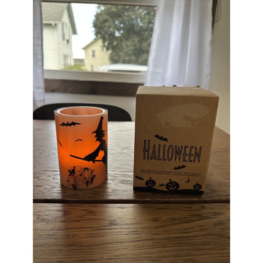 Avon Halloween Flameless Candle With Sound New In Box